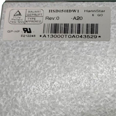 LCD-Bildschirm-Anzeigefeld HSD050IDW1-A20 HannStar 5,0 Zoll-800*480 RGB