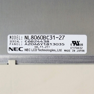 12,1 Schirm NL8060BC31-27 des Zoll 82ppi lcd für industriellen Maschinenprüfer