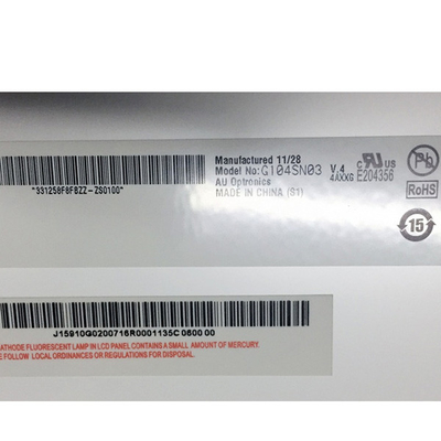 10,4 Zoll 800 (RGB) × 600 Auo-TFT-LCD-Anzeigefeld G104SN03 V4 für Industrie