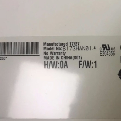 Lieferung B173HAN01.4 Größe 17,3 Zoll Matte Hard Coating LCD Bildschirm