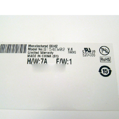 Größe 15,4 Zoll 60Hz 262K a-Si TFT-LCD B154EW02 V6 LCD-Panel